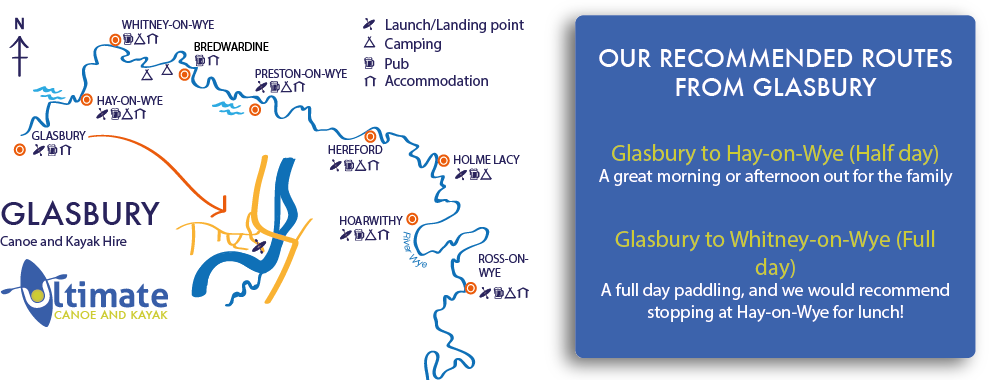 Glasbury to Hay on Wye canoe hire