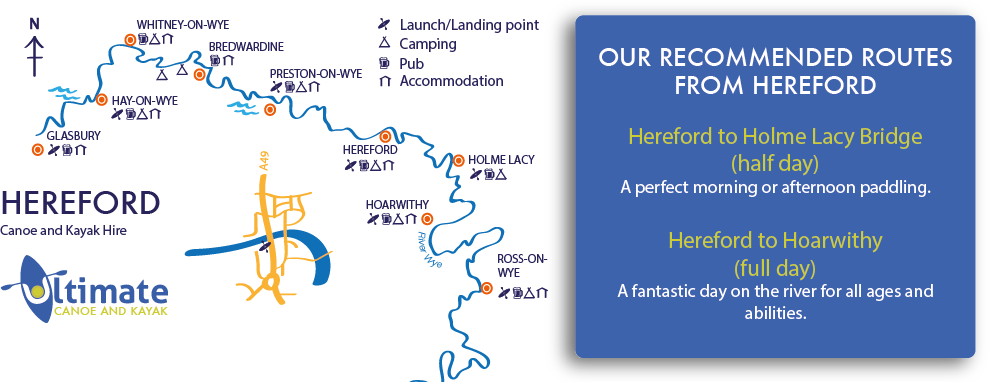 Hereford to Holme Lacy Bridge canoe