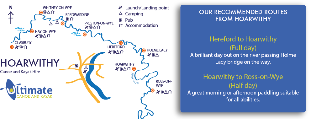 Hoarwithy to Ross on Wye Canoe or Kayak Trip