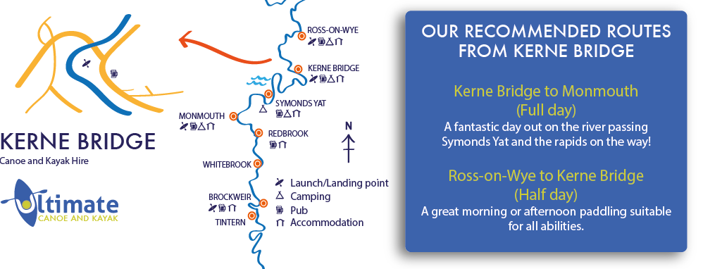 Kerne Bridge to Monmouth Canoe Hire and Kayak Hire